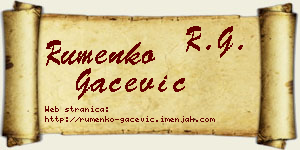 Rumenko Gačević vizit kartica